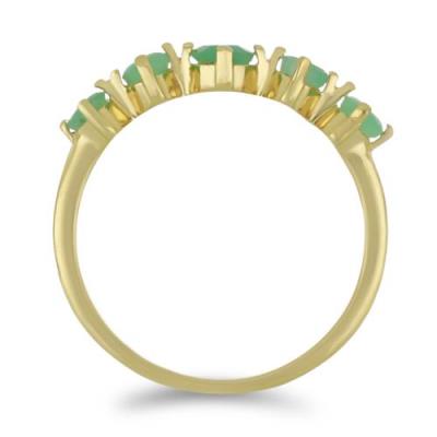 BUY 925 SILVER NATURAL EMERALD GEMSTONE STYLISH RING 